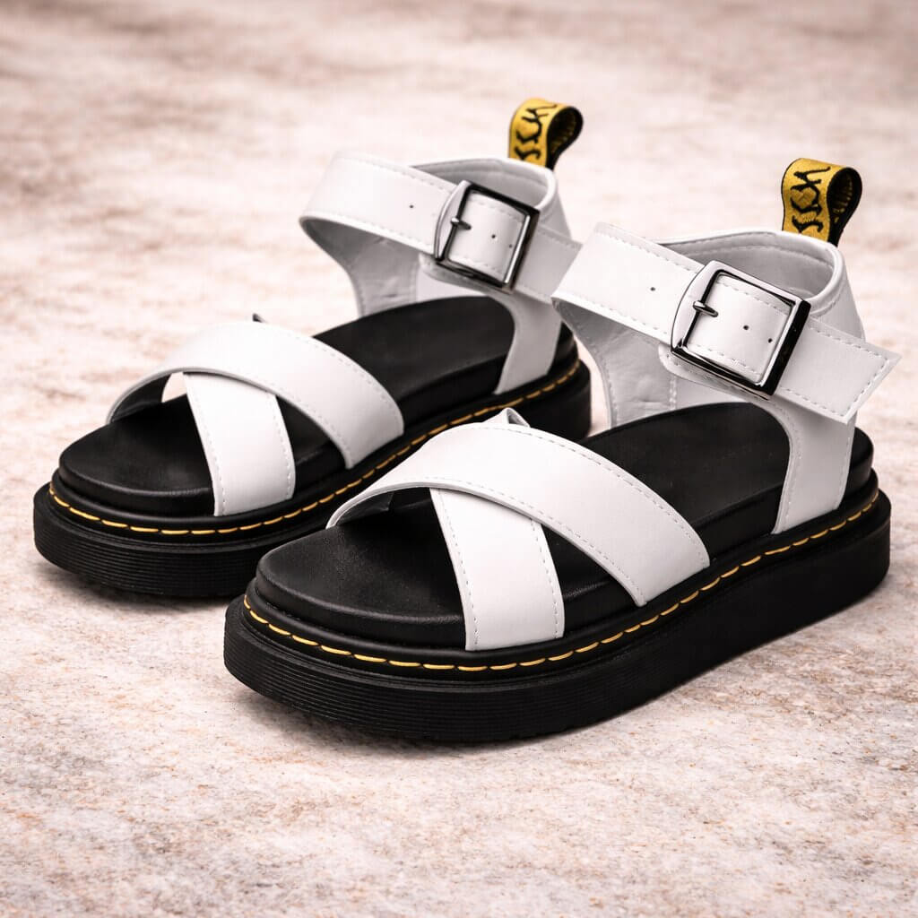 Ravellea Orthopädische Ledersandalen Damen Plateau Bequem
