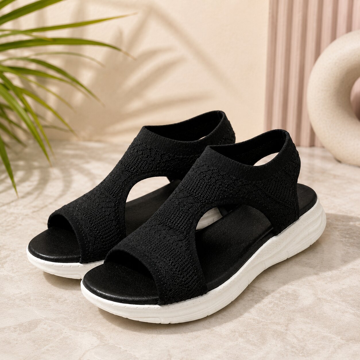 Sophia Orthopädische Sandalen Damen Strick Luftig