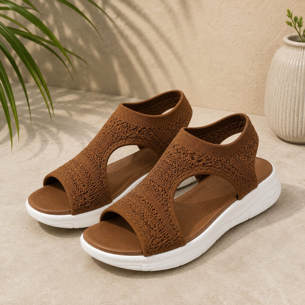 Sophia Orthopädische Sandalen Damen Strick Luftig