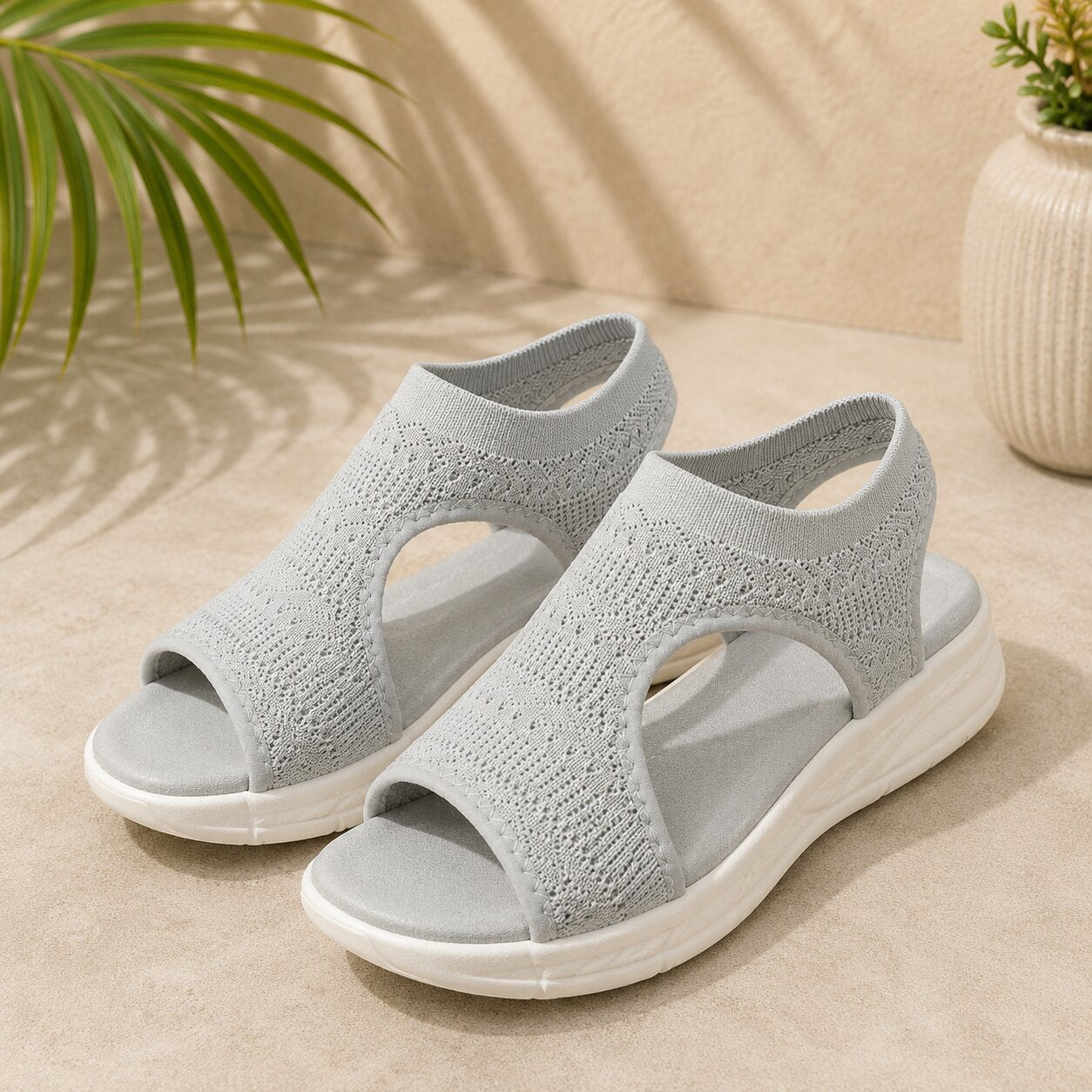 Sophia Orthopädische Sandalen Damen Strick Luftig