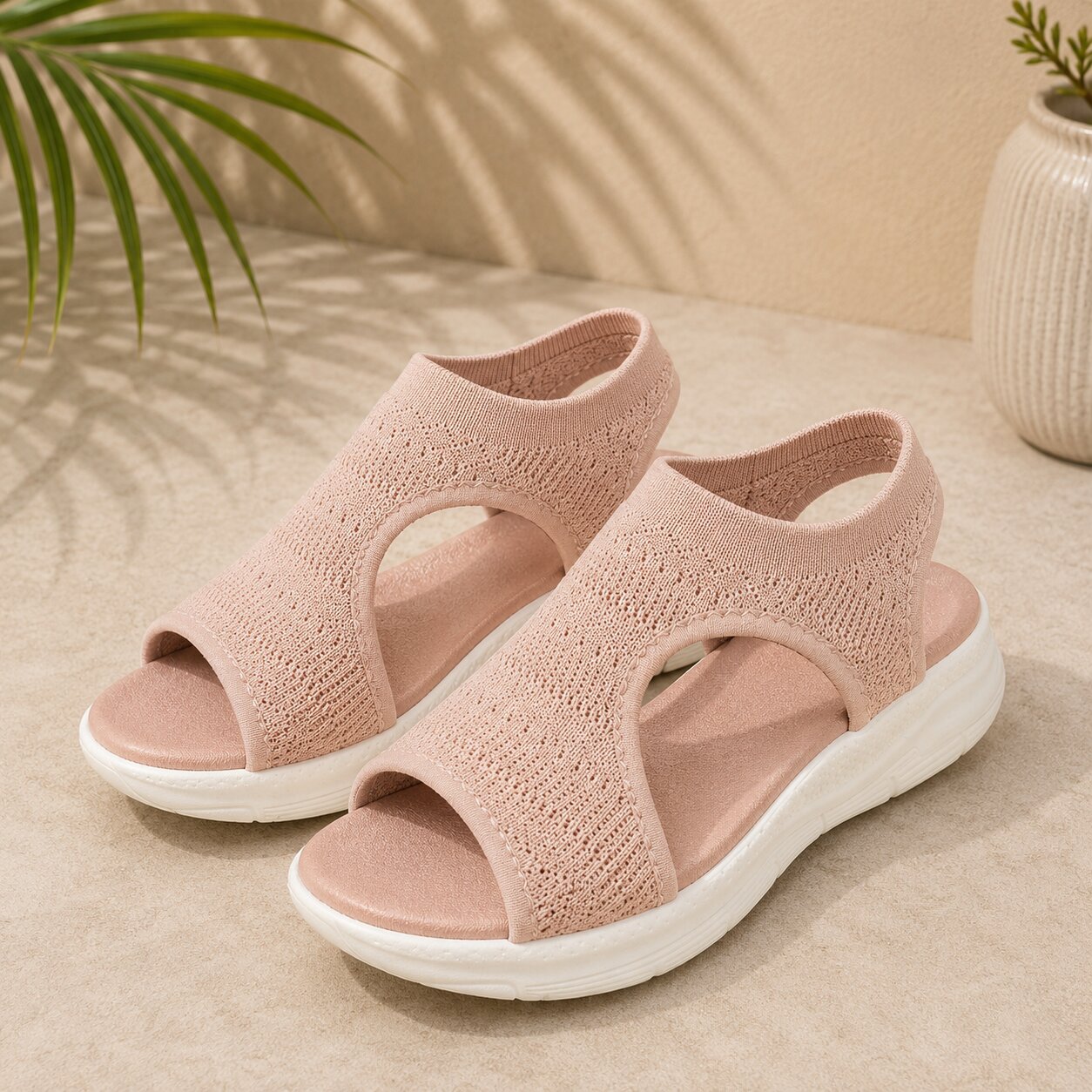 Sophia Orthopädische Sandalen Damen Strick Luftig