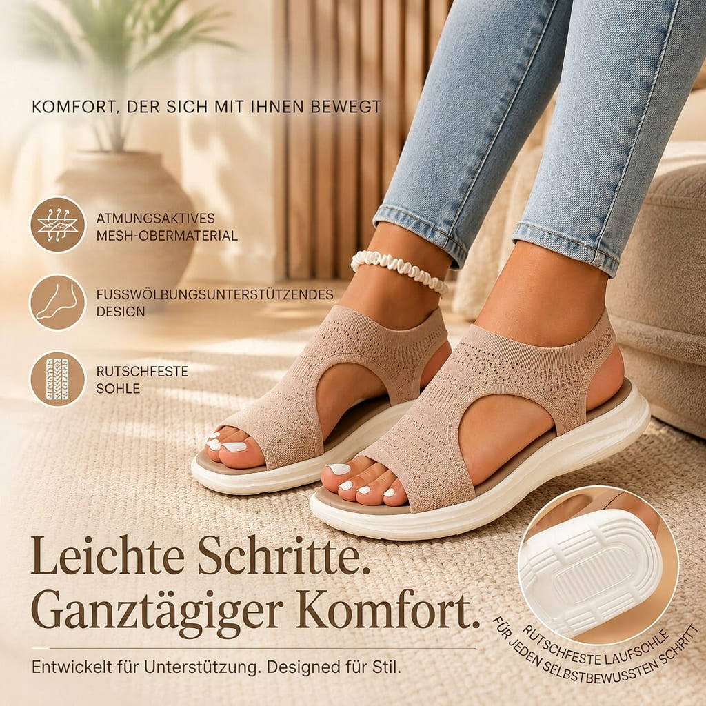 Sophia Orthopädische Sandalen Damen Strick Luftig