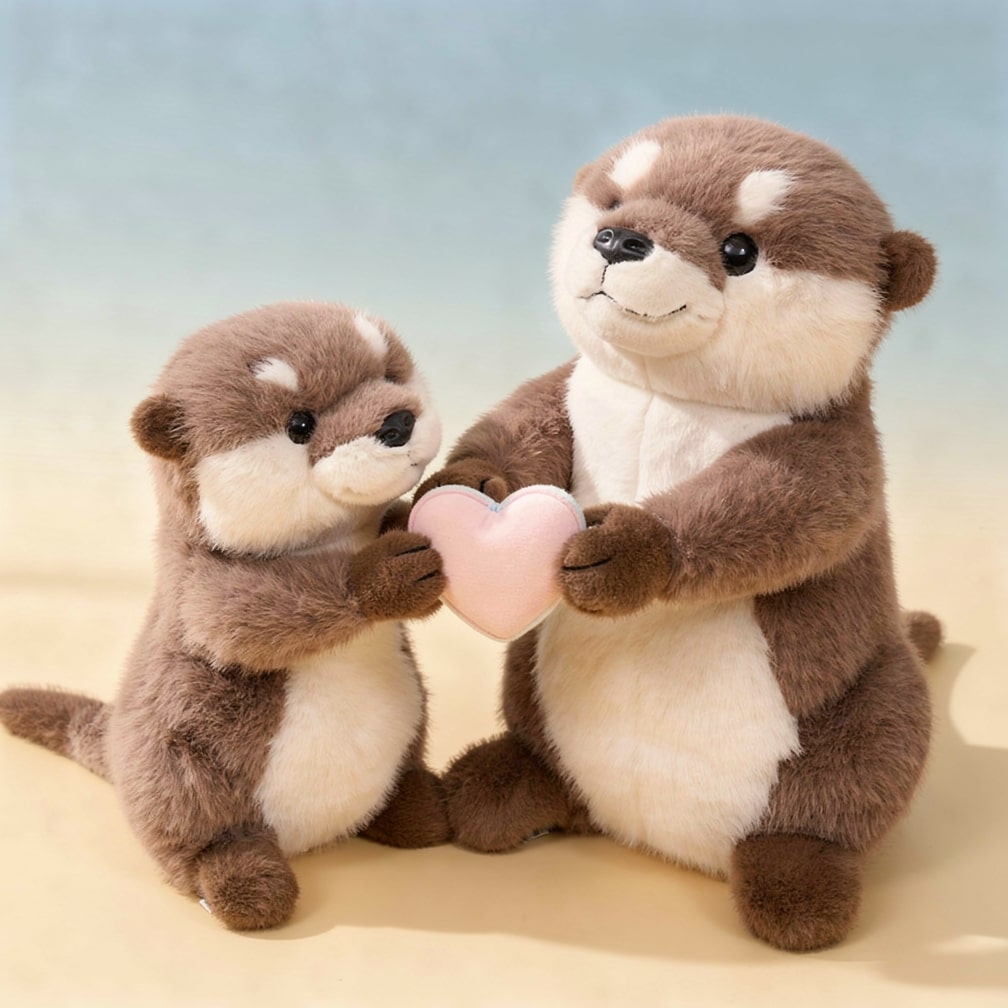 Otter Kuscheltier | Süßes Kuscheltier gegen Stress | Plüschtier für Kinder und Babys | CutiOtter