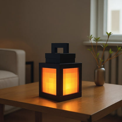 Minecraft Lampe | Kabellose Tischlampe | Nachttischlampe | Wandleuchte innen | PixelLicht