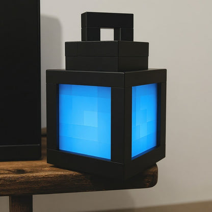 Minecraft Lampe | Kabellose Tischlampe | Nachttischlampe | Wandleuchte innen | PixelLicht