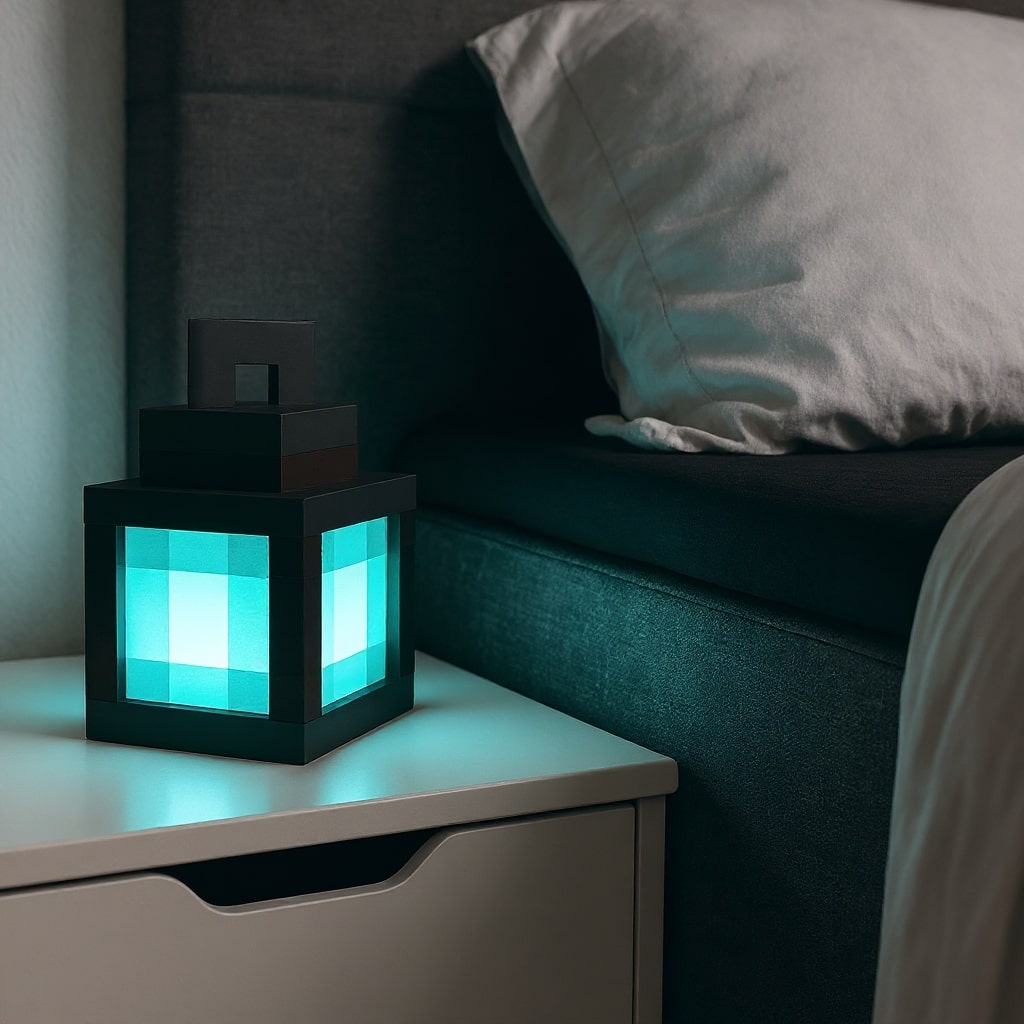Minecraft Lampe | Kabellose Tischlampe | Nachttischlampe | Wandleuchte innen | PixelLicht