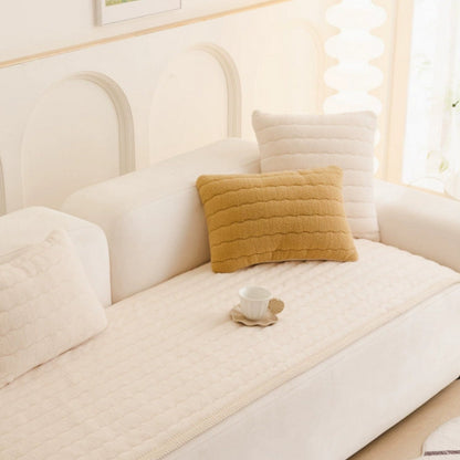 Plüsch Sofabezug | Bezug für Sofa | Sofa Überwurf | Sofina