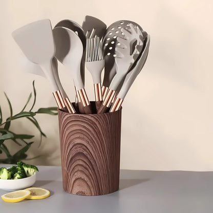 Premium Küchenhelfer Set | Küchenutensilien Set aus Silikon | Kochbesteck 10 Stück | Culinora