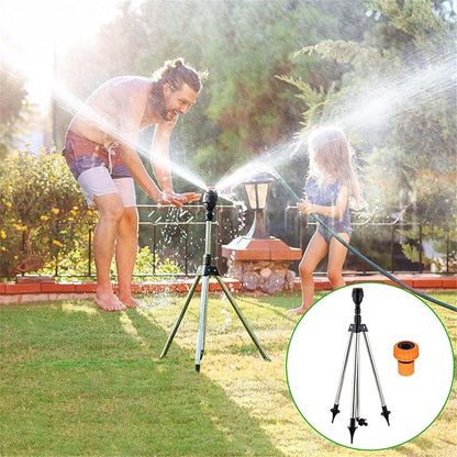 Rasensprenger mit Stativ | 360° Sprinkler | Gartenspritze | AquaVento