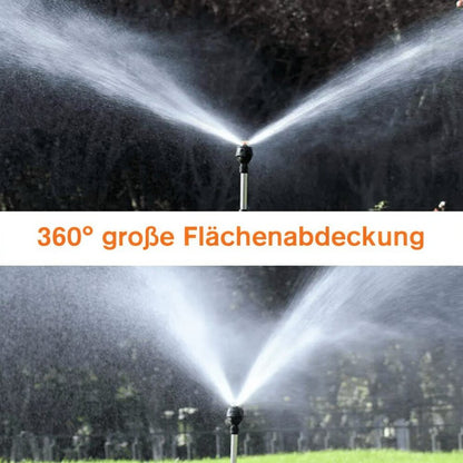 Rasensprenger mit Stativ | 360° Sprinkler | Gartenspritze | AquaVento