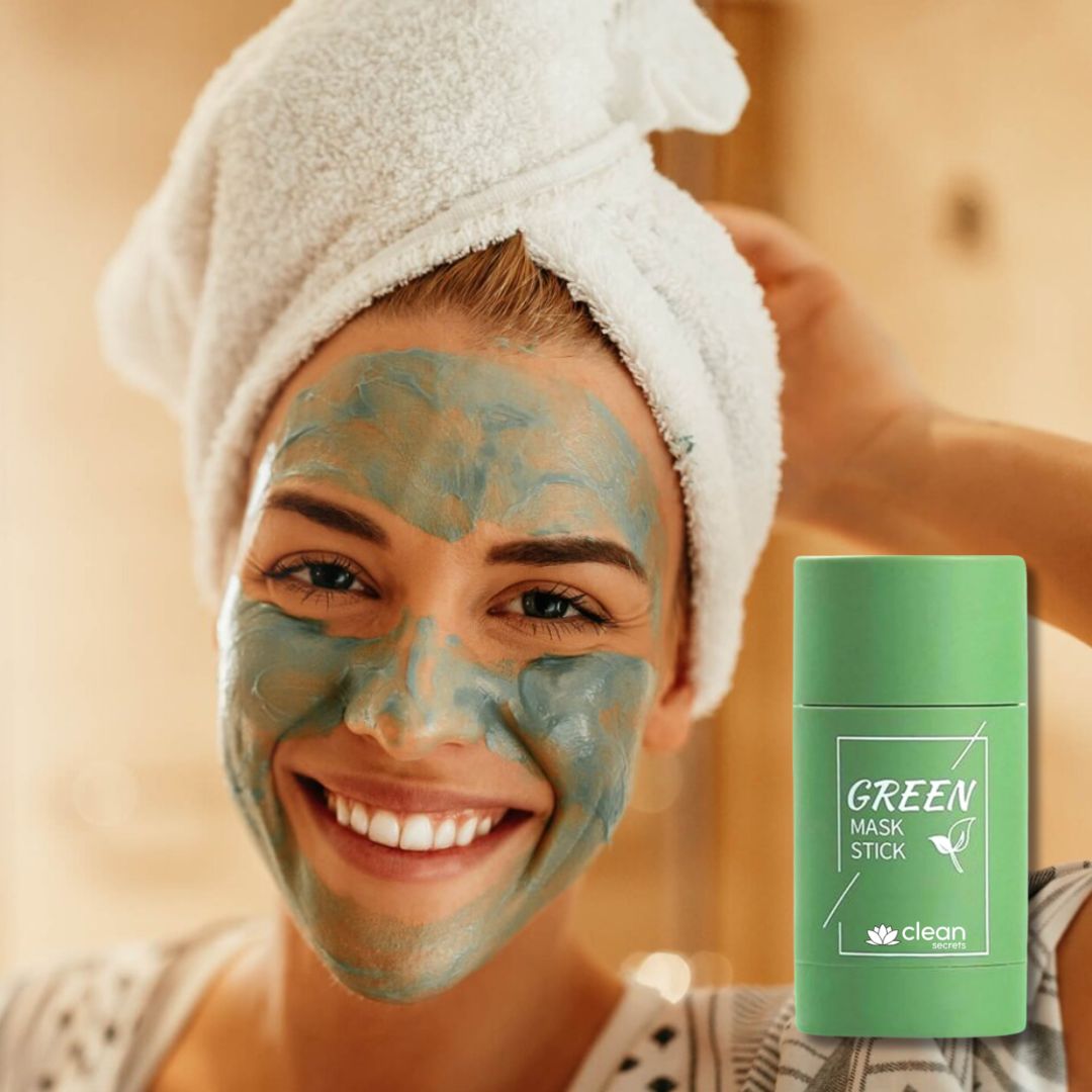 Reinigungsmaske Stick für Gesichtsreinigung | Naturkosmetik mit Grünteeextrakt für Hautpflege | LumiHaut