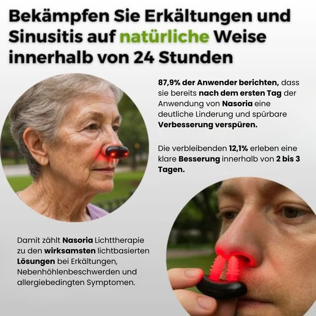 Rotlicht Nasengerät | Lichttherapie Nase | Nasentherapie Gerät | Nasoria