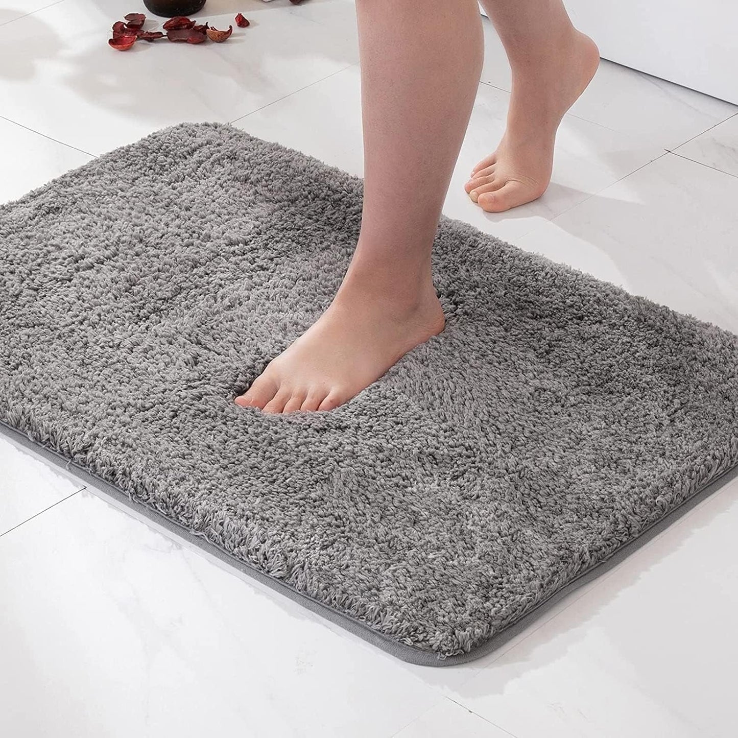 Rutschfeste Badematte | Flauschige Duschmatte | Waschbare Badvorleger | Weichlin