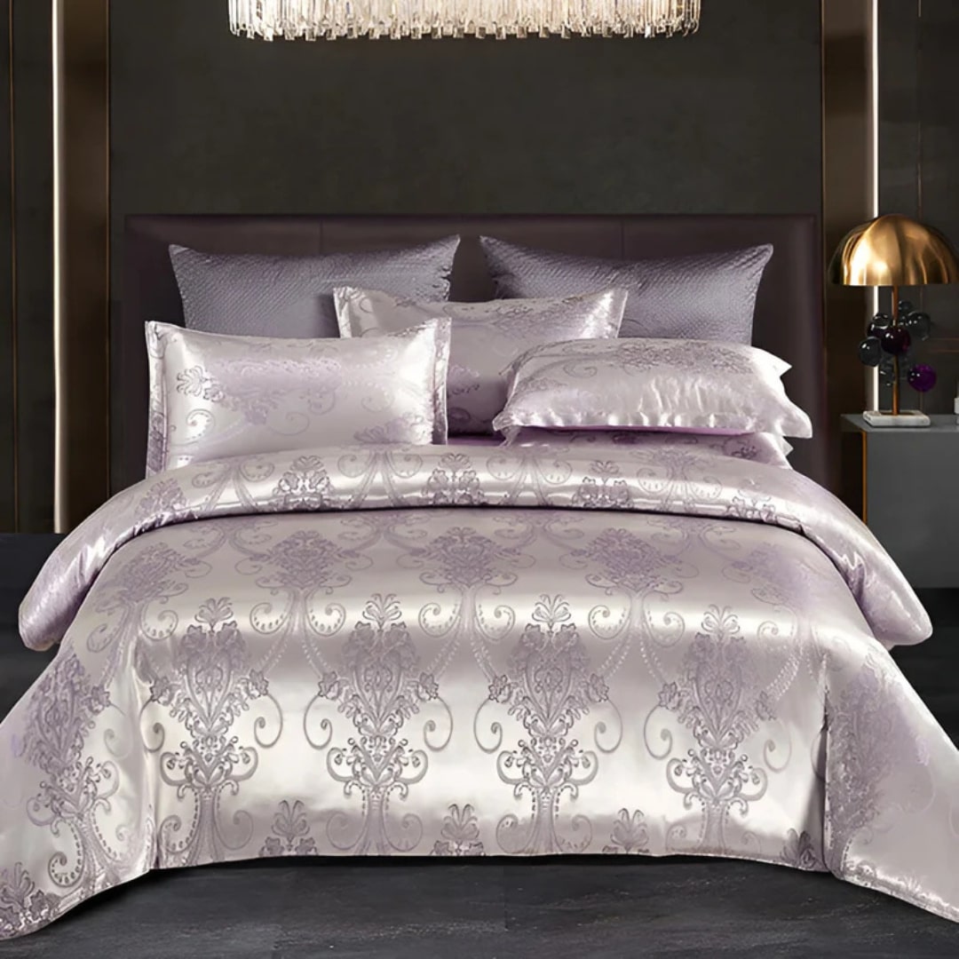 Satin Bettlaken mit Kissenbezug | Luxuriöse Bettwäsche | Bettbezug | Satinora