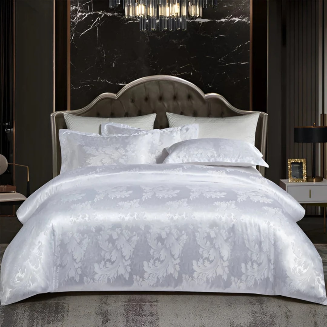 Satin Bettlaken mit Kissenbezug | Luxuriöse Bettwäsche | Bettbezug | Satinora