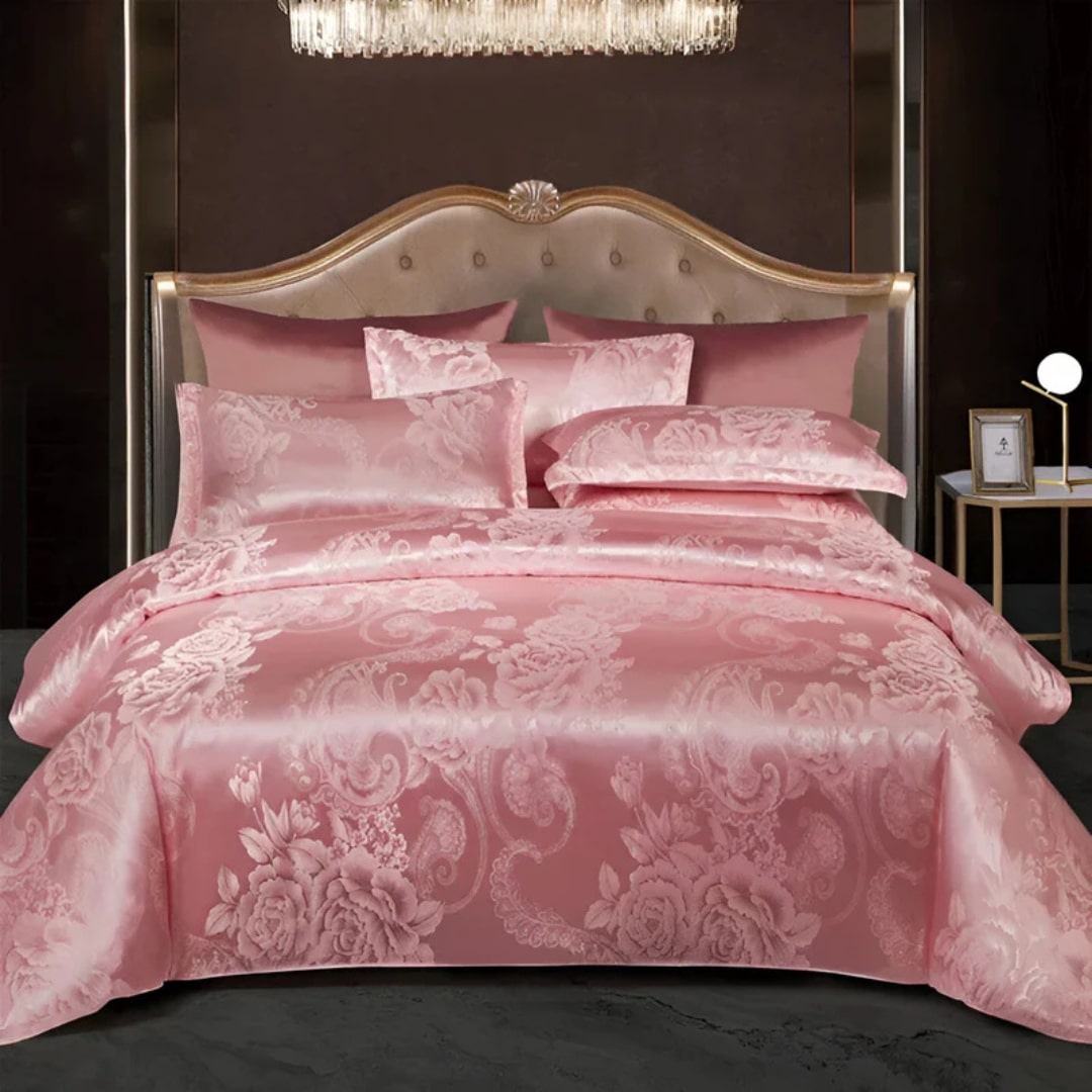 Satin Bettlaken mit Kissenbezug | Luxuriöse Bettwäsche | Bettbezug | Satinora