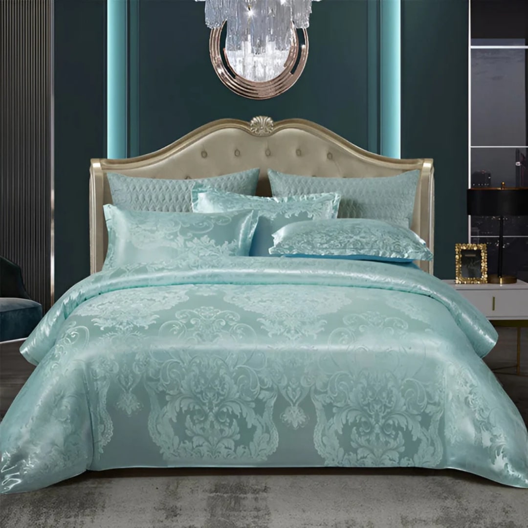 Satin Bettlaken mit Kissenbezug | Luxuriöse Bettwäsche | Bettbezug | Satinora