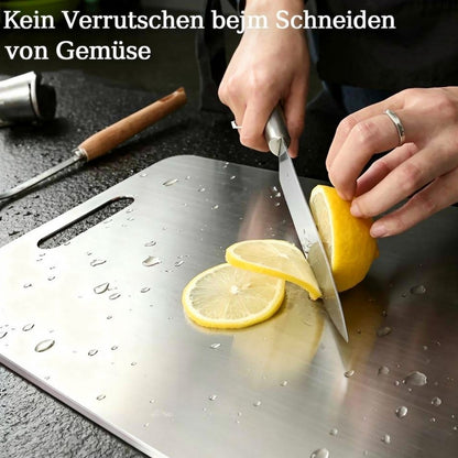 Schneidebrett aus Edelstahl | Frühstücksbrettchen | Edelora