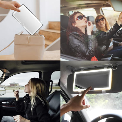 Schminkspiegel mit Licht für Auto | Beleuchteter Kosmetikspiegel | GlowVisor