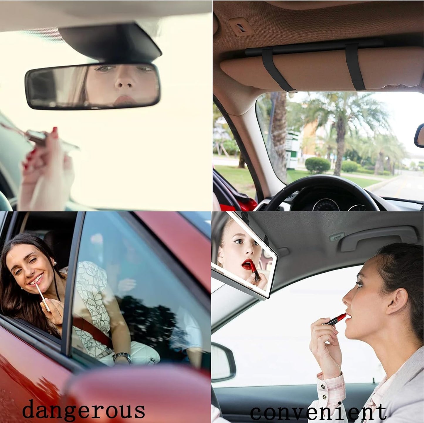 Schminkspiegel mit Licht für Auto | Beleuchteter Kosmetikspiegel | GlowVisor