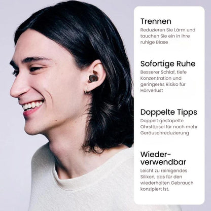 Ohrstöpsel aus Silikon zum Gehörschutz für Schlafen, Arbeit, Konzert & Flugzeug | SilentPlug