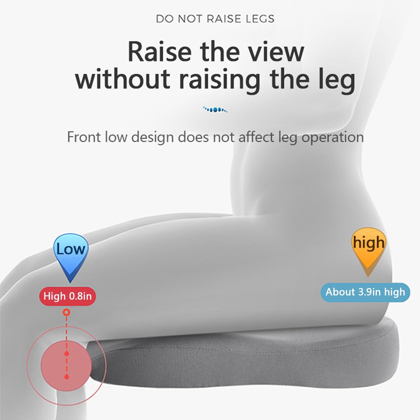 Sitzerhöhung Auto Sitzkissen | Memory Foam Sitzkissen | Ergonomisches Sitzkissen fürs Fahren | FahrKomfort