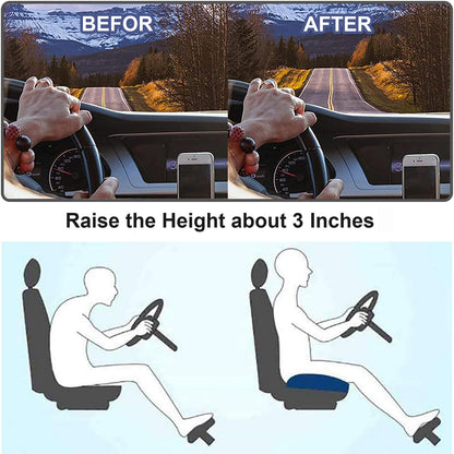 Sitzerhöhung Auto Sitzkissen | Memory Foam Sitzkissen | Ergonomisches Sitzkissen fürs Fahren | FahrKomfort