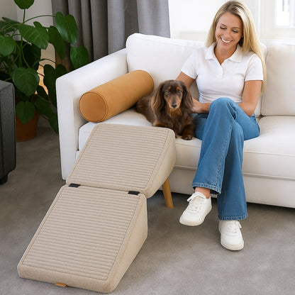Hundetreppe für Bett & Sofa | Hunderampe & Hocker in einem | SofaFreund