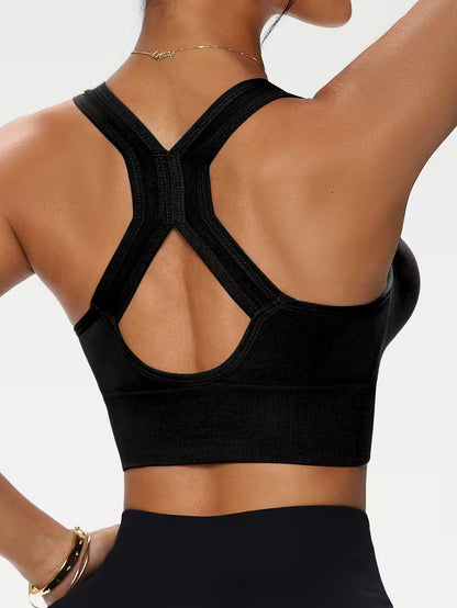 Sport BH mit Reißverschluss ohne Bügel für Damen | Push up BH | Zentiva