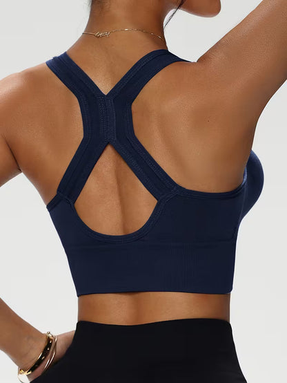 Sport BH mit Reißverschluss ohne Bügel für Damen | Push up BH | Zentiva