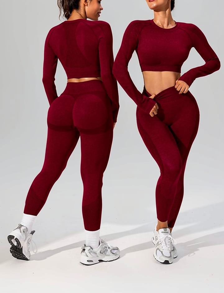 Sport Leggings & Top für Damen | Sportbekleidung | Damen Trainingsanzüge | FlexFit