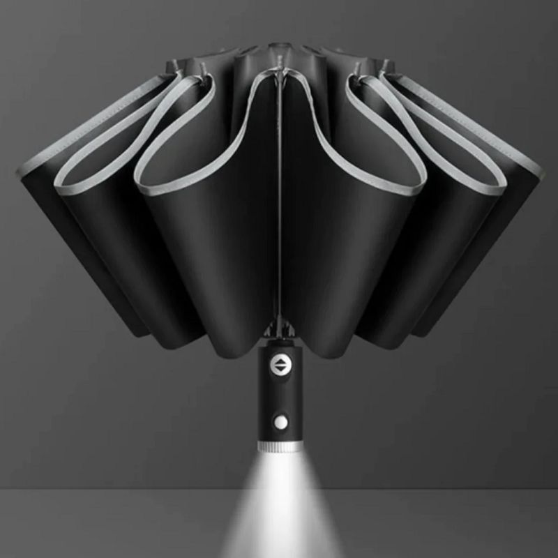 Sturmfester Regenschirm Automatik mit Licht | LumBrella
