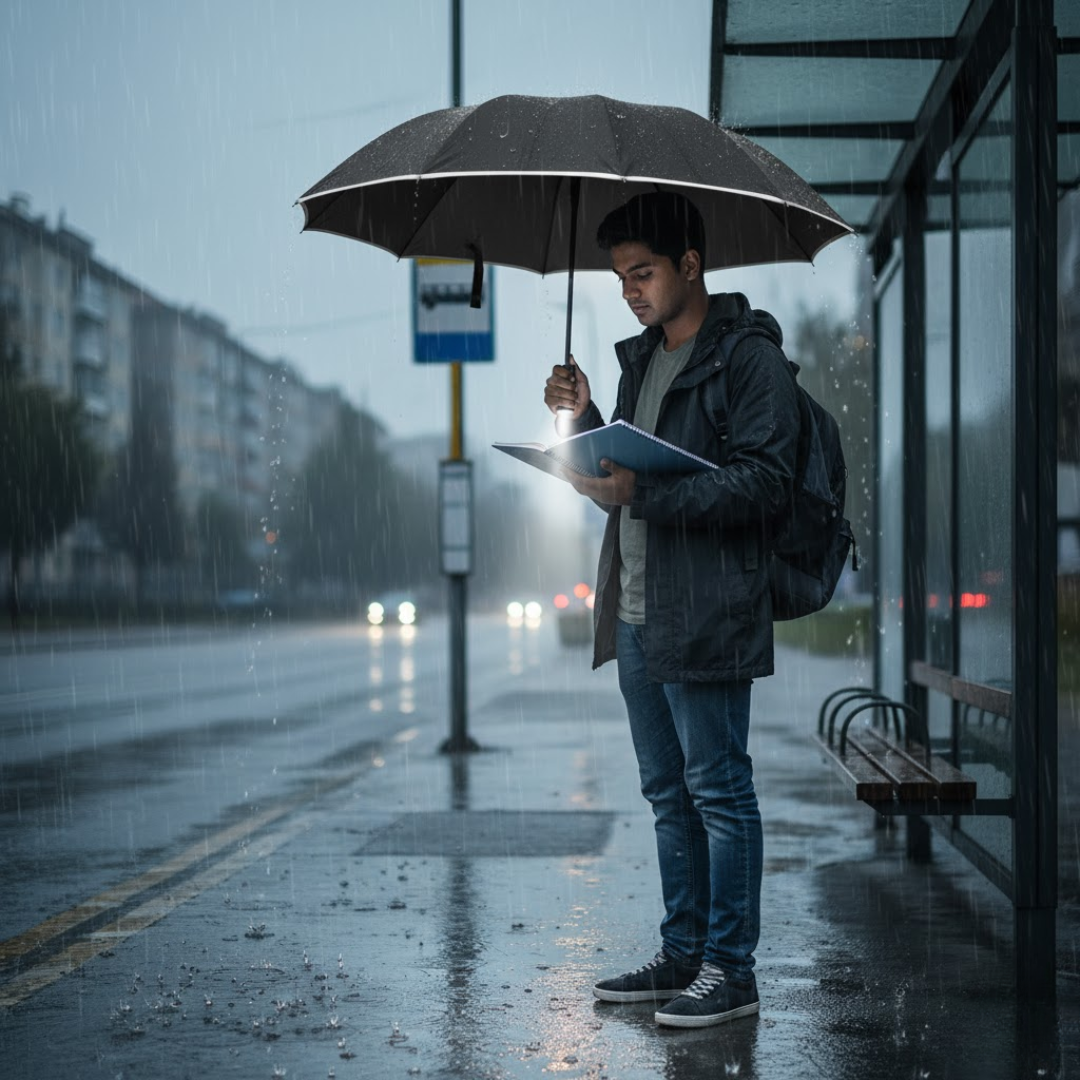 Sturmfester Regenschirm Automatik mit Licht | LumBrella