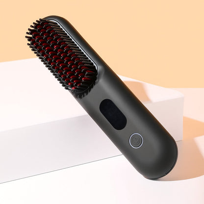 Glättbürste & Haarbürste elektrisch | Kabelloser Haarglätter für glattes Haar | StyleGlide