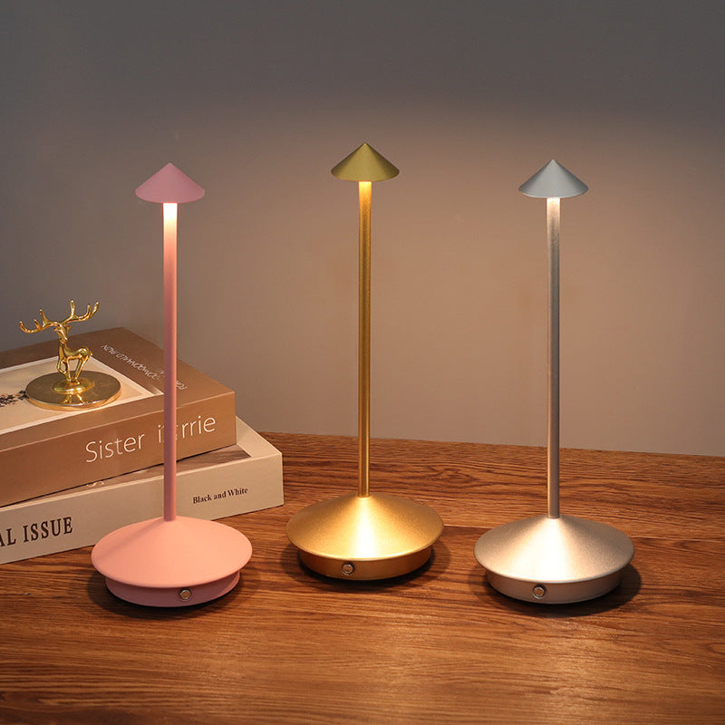 Tischleuchte mit Akku | Kabellose Tischlampe | Dimm­bare Lampe mit Touch | Lunelle