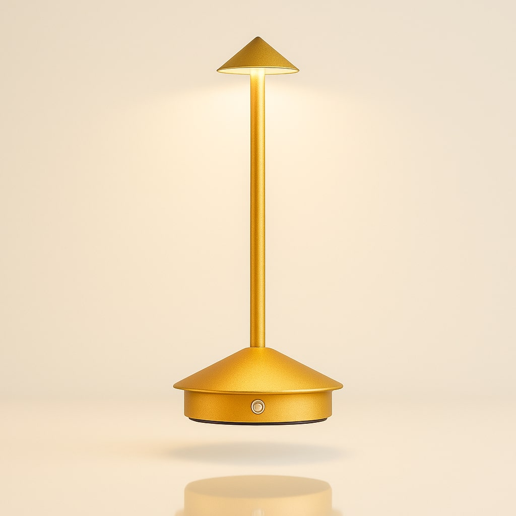Tischleuchte mit Akku | Kabellose Tischlampe | Dimm­bare Lampe mit Touch | Lunelle