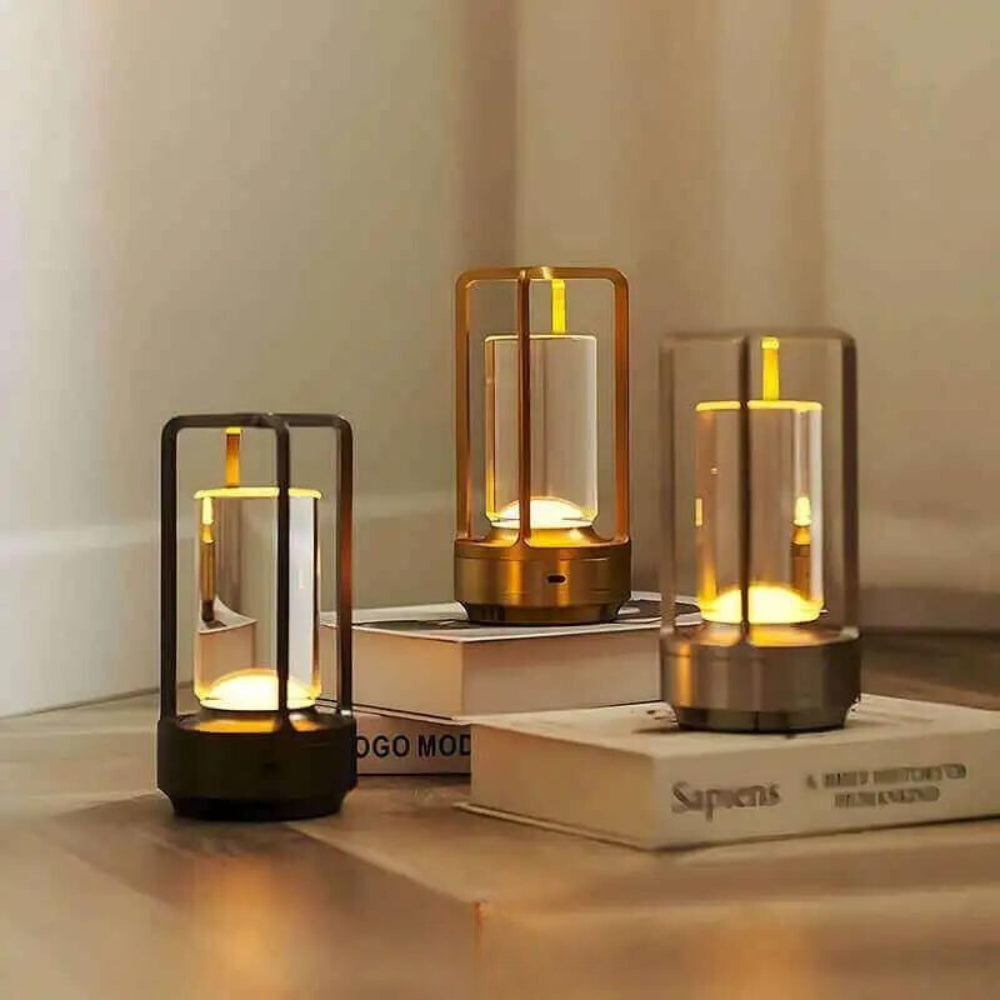 Tischleuchte mit Akku | Moderne LED Tischlampe | Laterne Lampe | NordicLicht