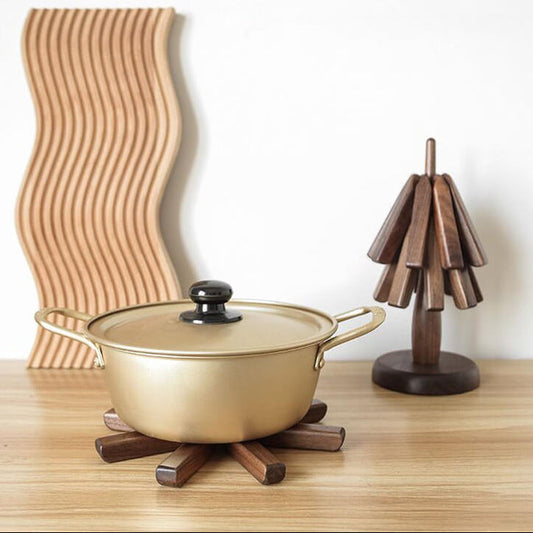 Topfuntersetzer aus Holz | Tischuntersetzer mit modernem Design | HolzKunst (3 Stück)
