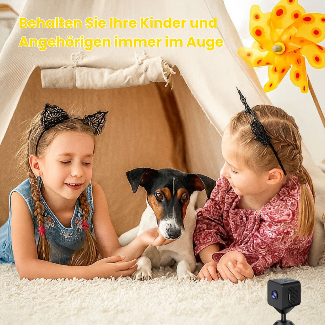 WLAN Überwachungskamera für außen und innen | Kabellose Mini Kamera mit Live Handyübertragung | SicherBlick