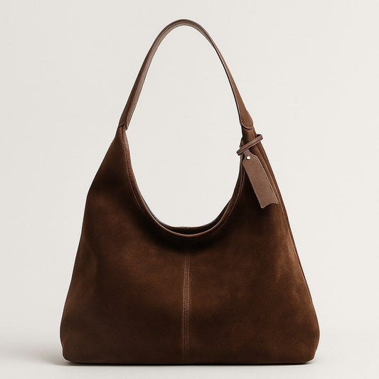 Umhängetasche für Damen | Schultertasche aus Wildleder | Vintage Tasche | Lederin