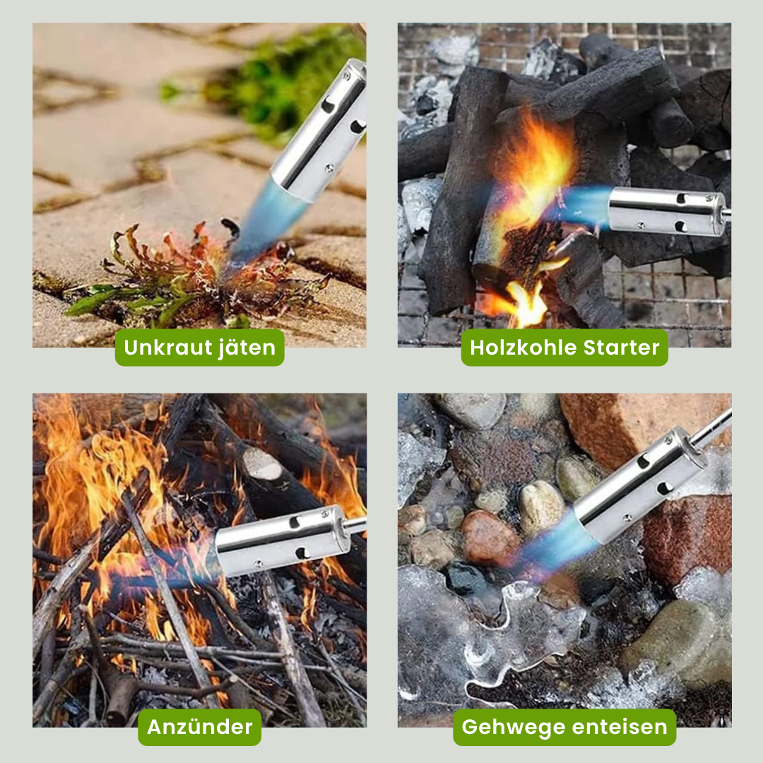 Unkrautbrenner | Thermischer Unkrautvernichter | Unkrautentferner ohne Chemie | Flammix