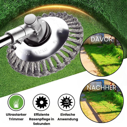 Unkrautbürste für Rasentrimmer | Unkraut vernichten | GartenStahl