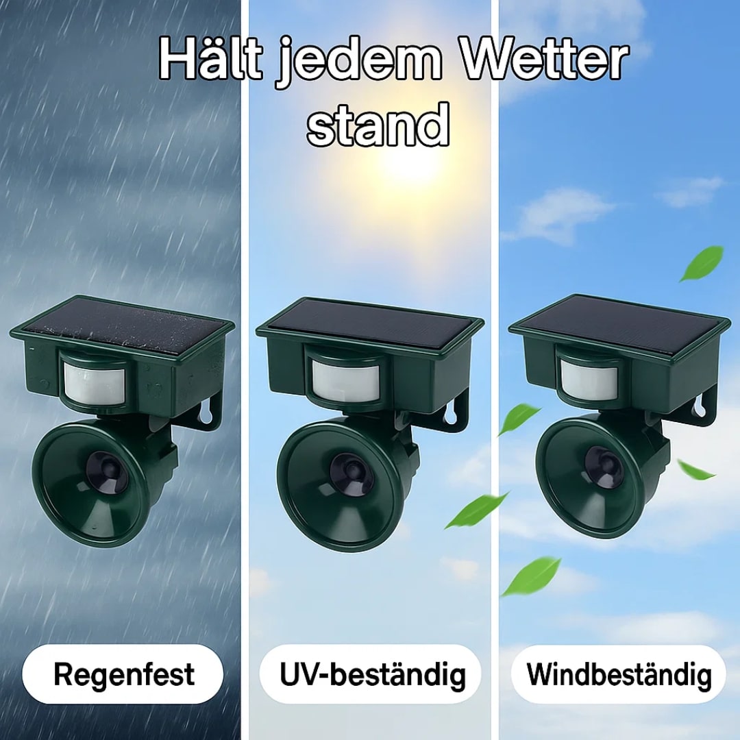 Tauben vertreiben von Balkon & Garten | Vogelabwehr Gerät | VogelBlock