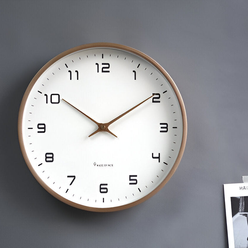 Wanduhr aus Holz | Moderne Uhr für Wohnzimmer | Nordische Design Wanduhr | NordUhr