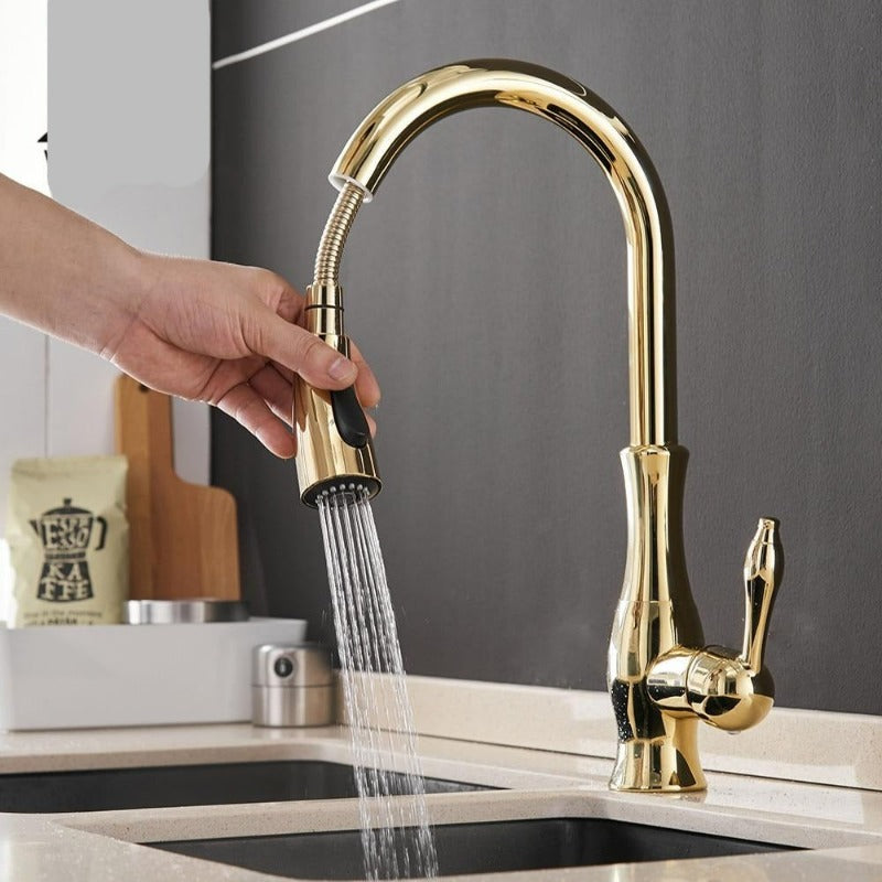 Wasserhahn für Küche | Ausziehbare Küchenarmatur | Spültischarmatur | AquaKraft