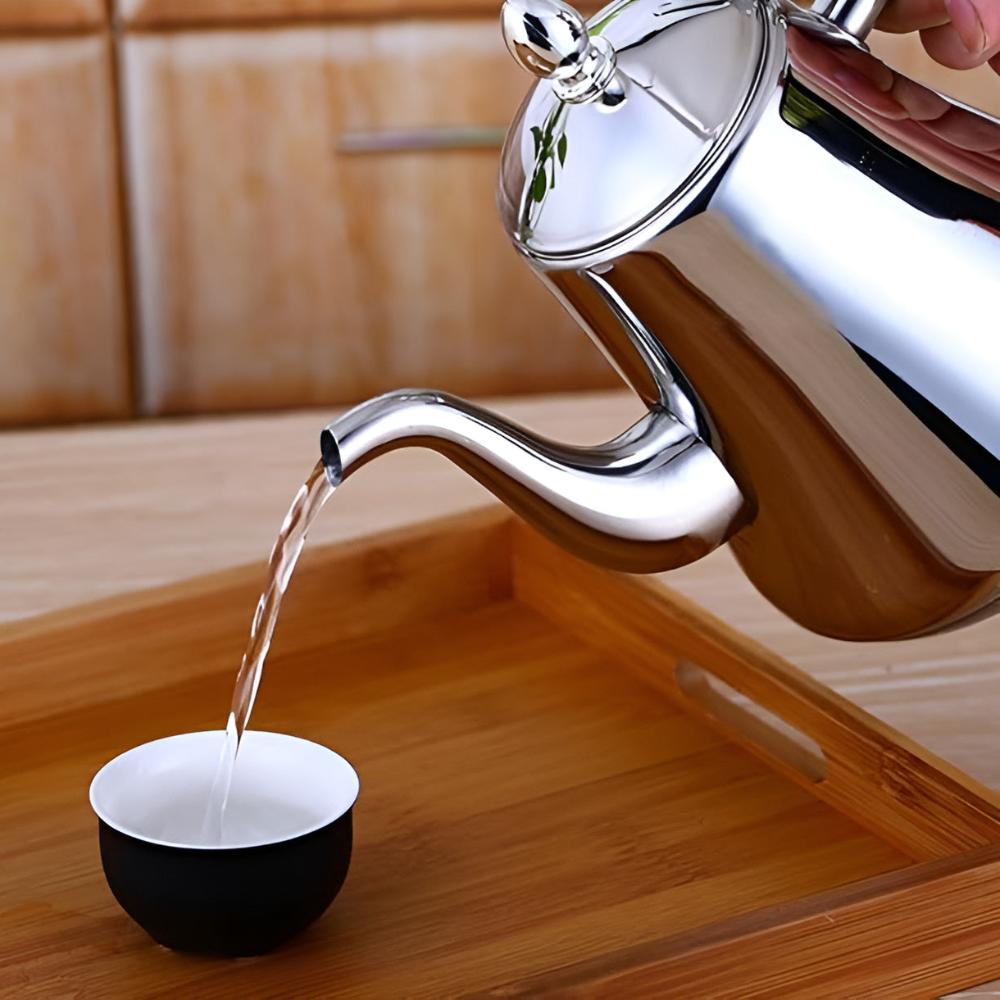 Wasserkocher mit Filter aus Edelstahl | Wasserkessel mit Sieb | Teekocher | Stahlia