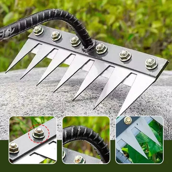 Unkrautrechen für Gartenpflege | Robuster Gartenrechen | WurzelKraft